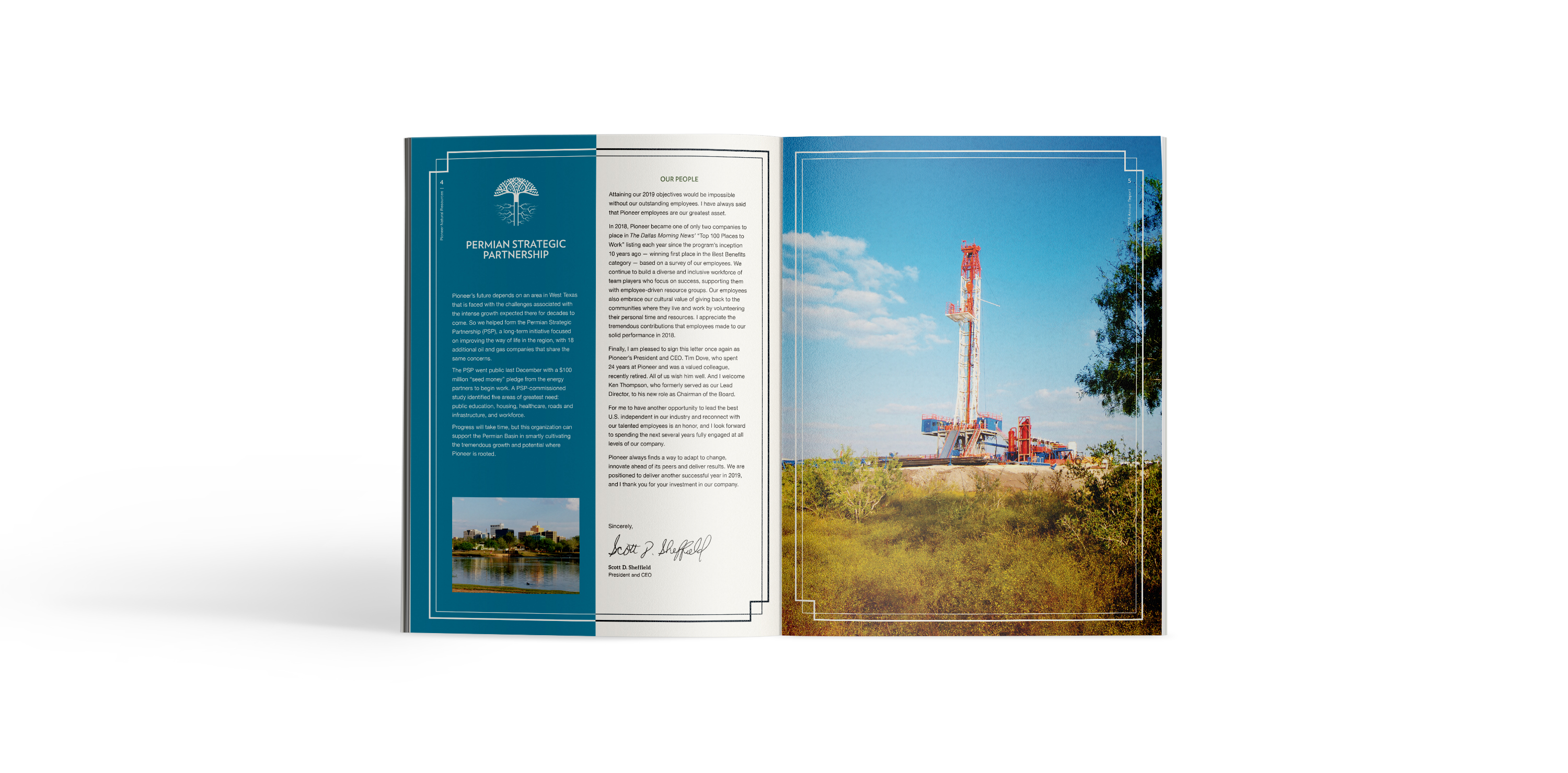 Pioneer Natural Resources 2018 Annual Report Spread