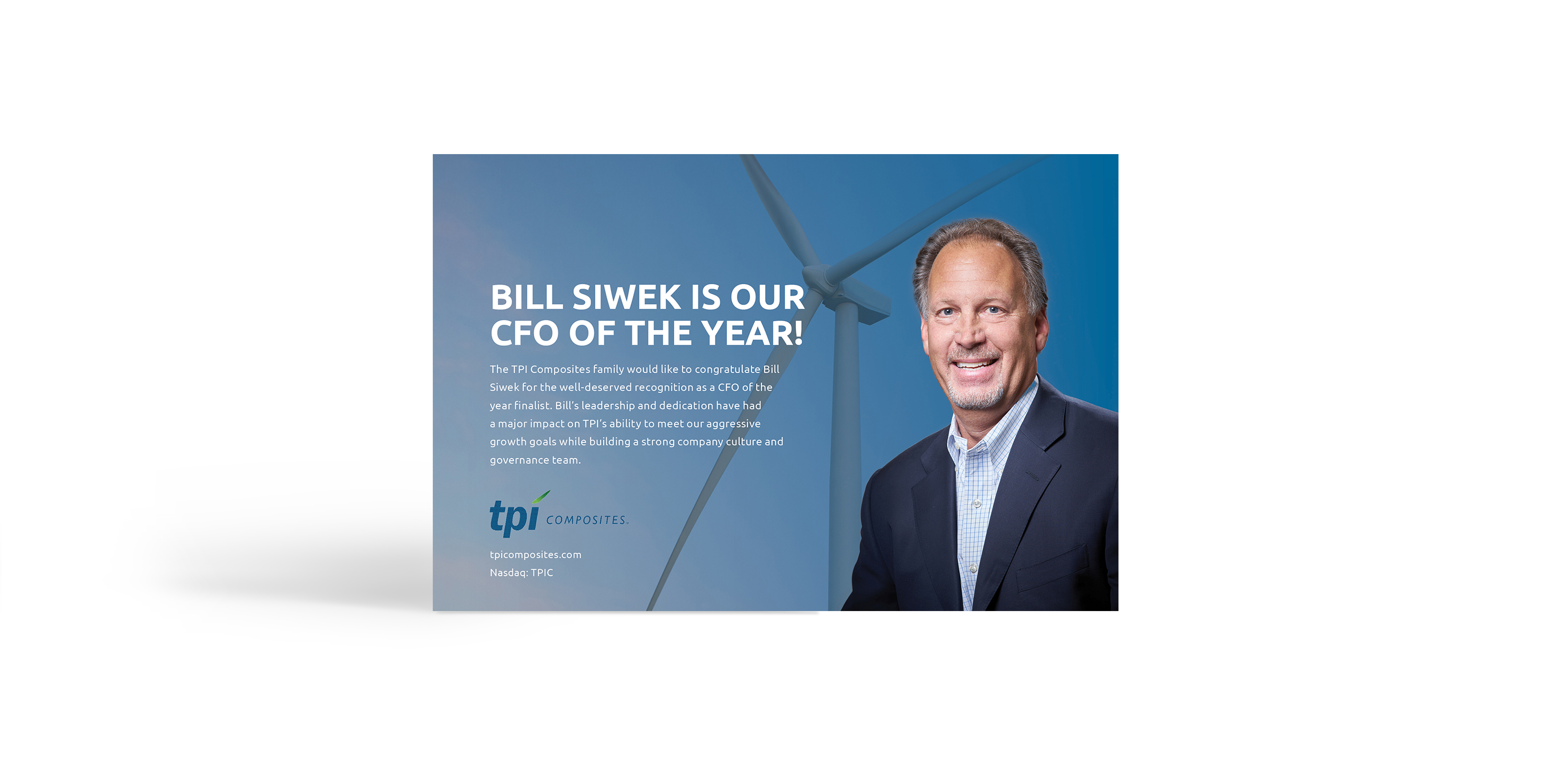 TPI CFO of the year advertisement