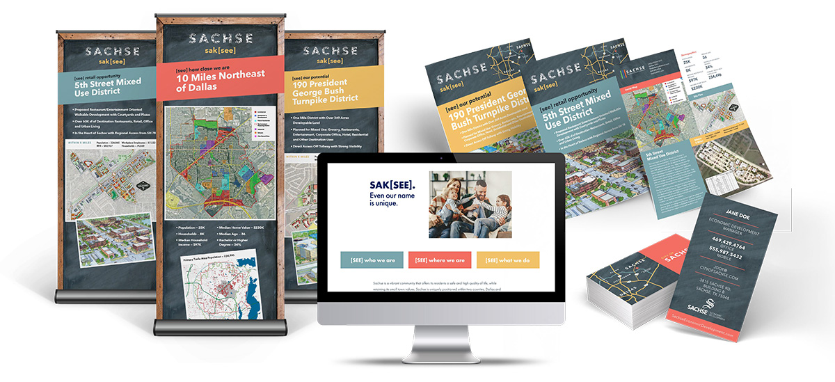 Sachse EDC Trade Show Collateral,Website, One Sheets and Business Cards